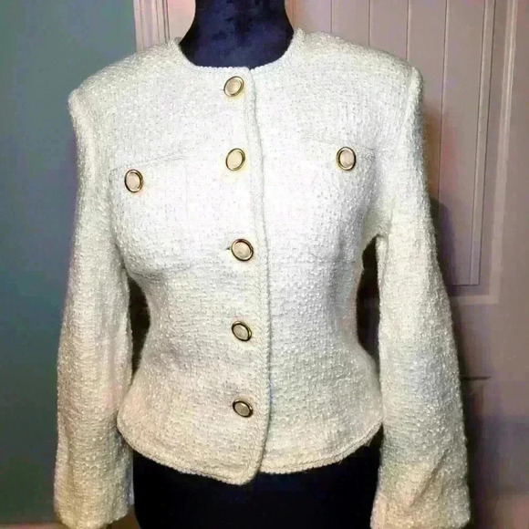 Vintage meeting street jacket Size 14p with shoulder pads. - Picture 1 of 9